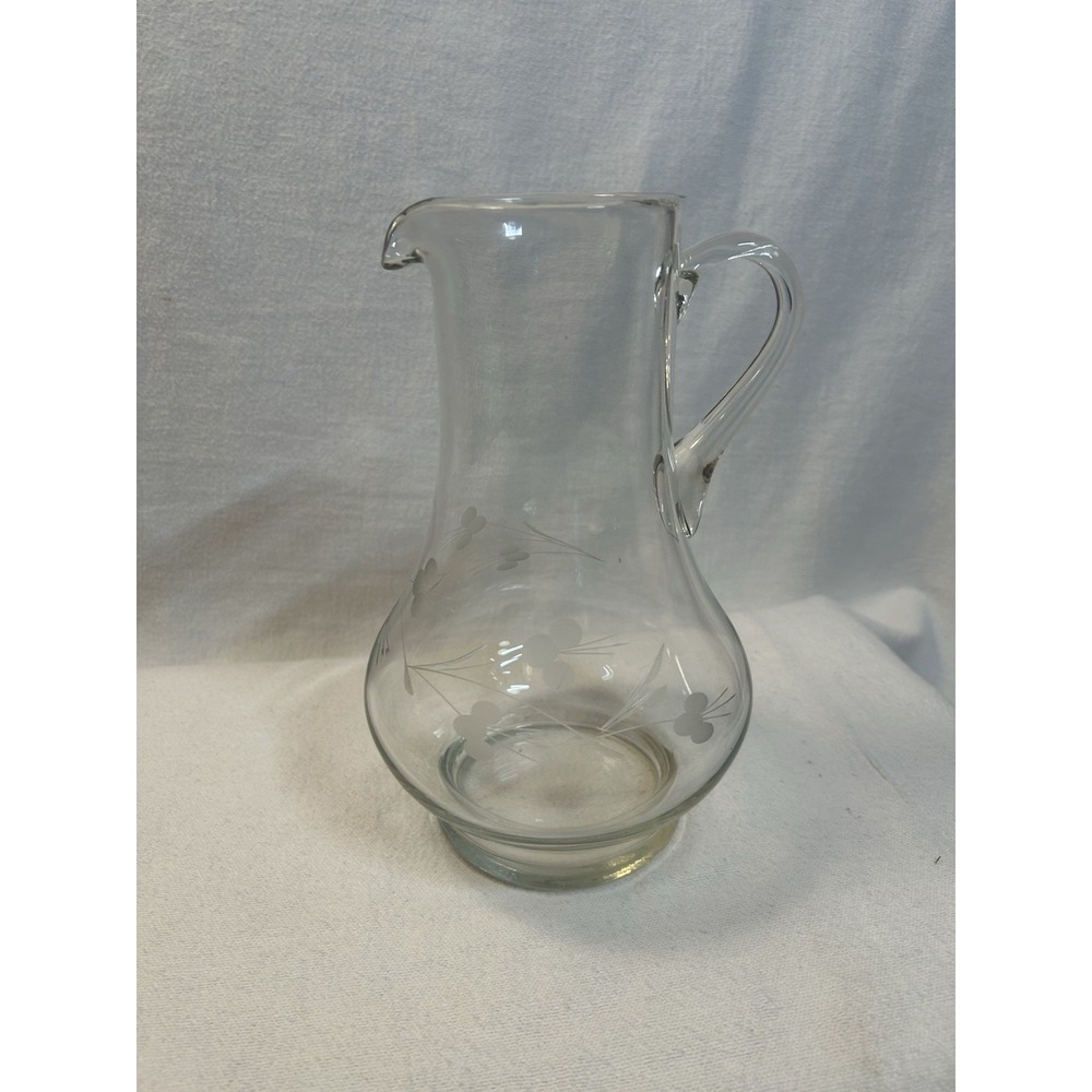 PRINCESS HOUSE HERITAGE  64‎ Fl. OZ ."CAT TAIL HANDLE" PITCHER 10" tall ex cond